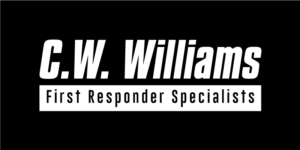 CW Williams Logo in White on Black